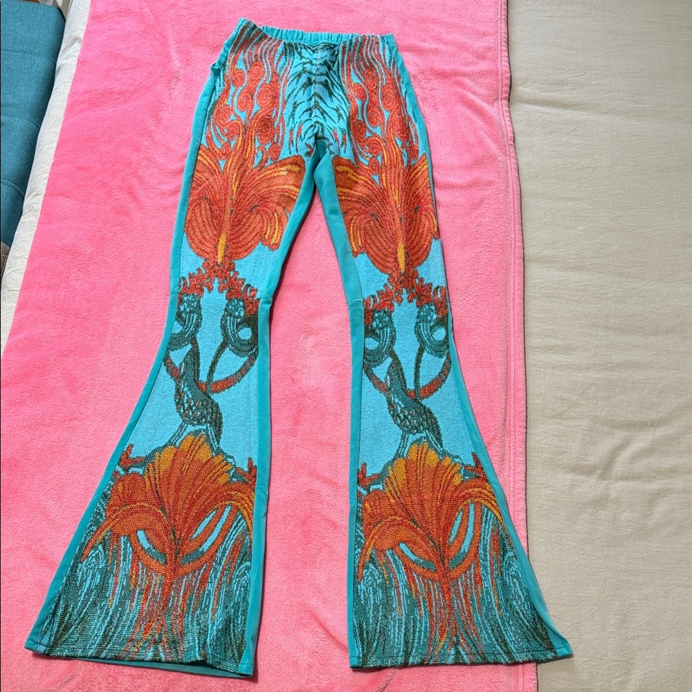 Vibrant Flared Pants with Bold Patterns
